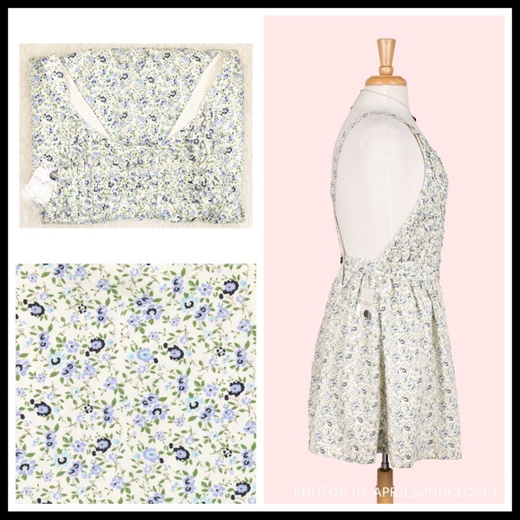 FREE PEOPLE BOHO FLOWY MINI DRESS BOHEMIAN PRINT POCKETS A3C - Picture 5 of 16